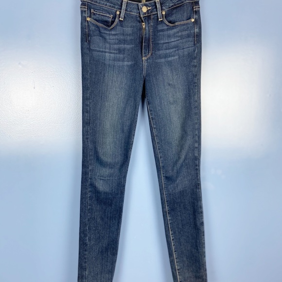 PAIGE Hoxton Ankle Skinny Jeans Dark Denim size 27 - Picture 2 of 7